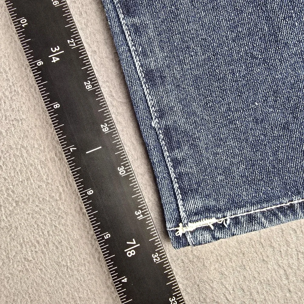 True Religion Geno SN Flap Jeans Mens 34x31 Blue Relaxed Slim Dark Stretch Denim
